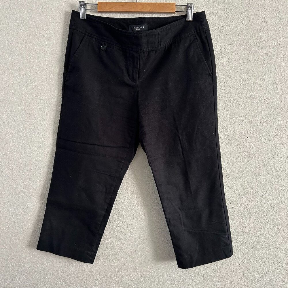 Talbots 10 Petite Black Capris